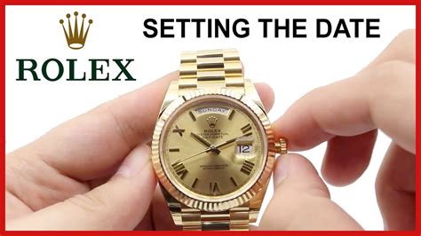 rolex watch adjust time